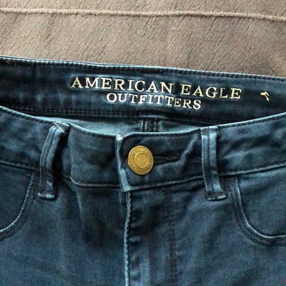 American Eagle Super High Rise Jegging Dark Blue - Picture 3 of 5